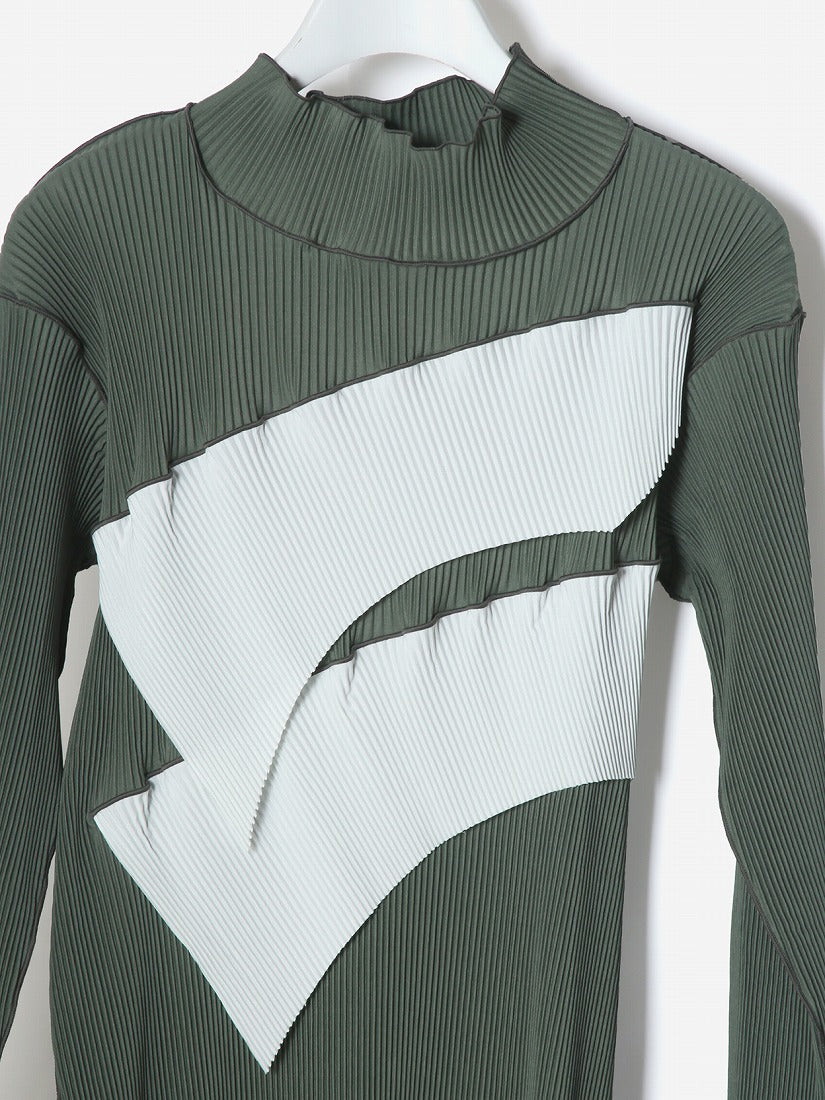 TODO WAVE LONG-SLEEVE ドレス HIGH NECK