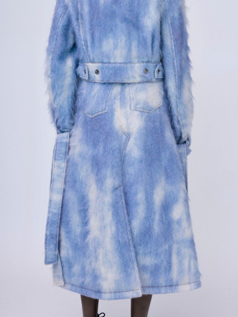 《KA WA KEY》"FLUFFY DENIM" DECONSTRUCTED A-LINE スカート