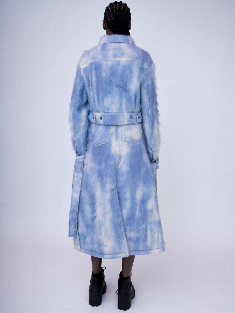 《KA WA KEY》"FLUFFY DENIM" DECONSTRUCTED A-LINE スカート