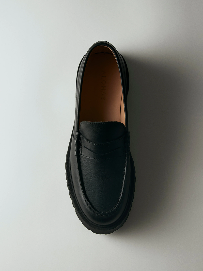 Dexter Black Leather Loafers