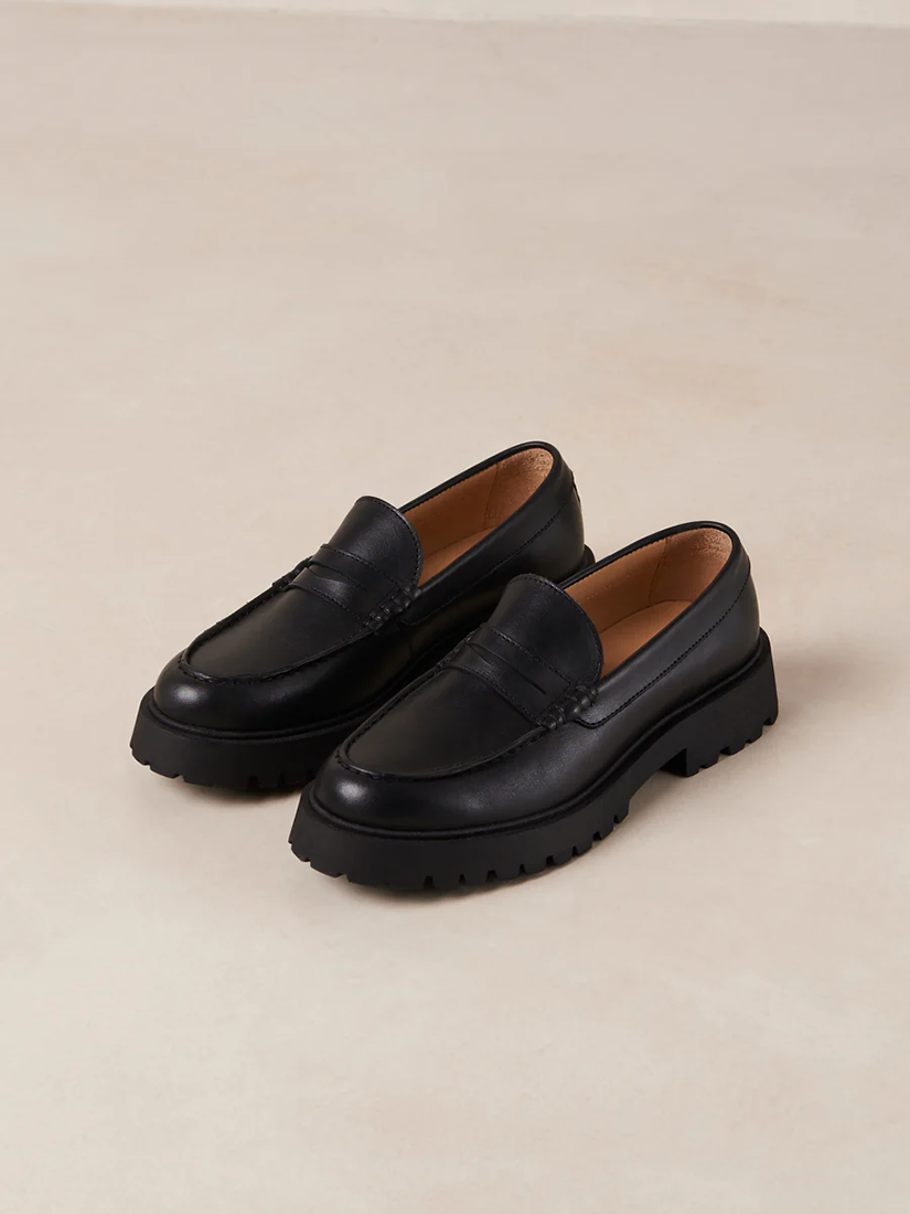 Dexter Black Leather Loafers