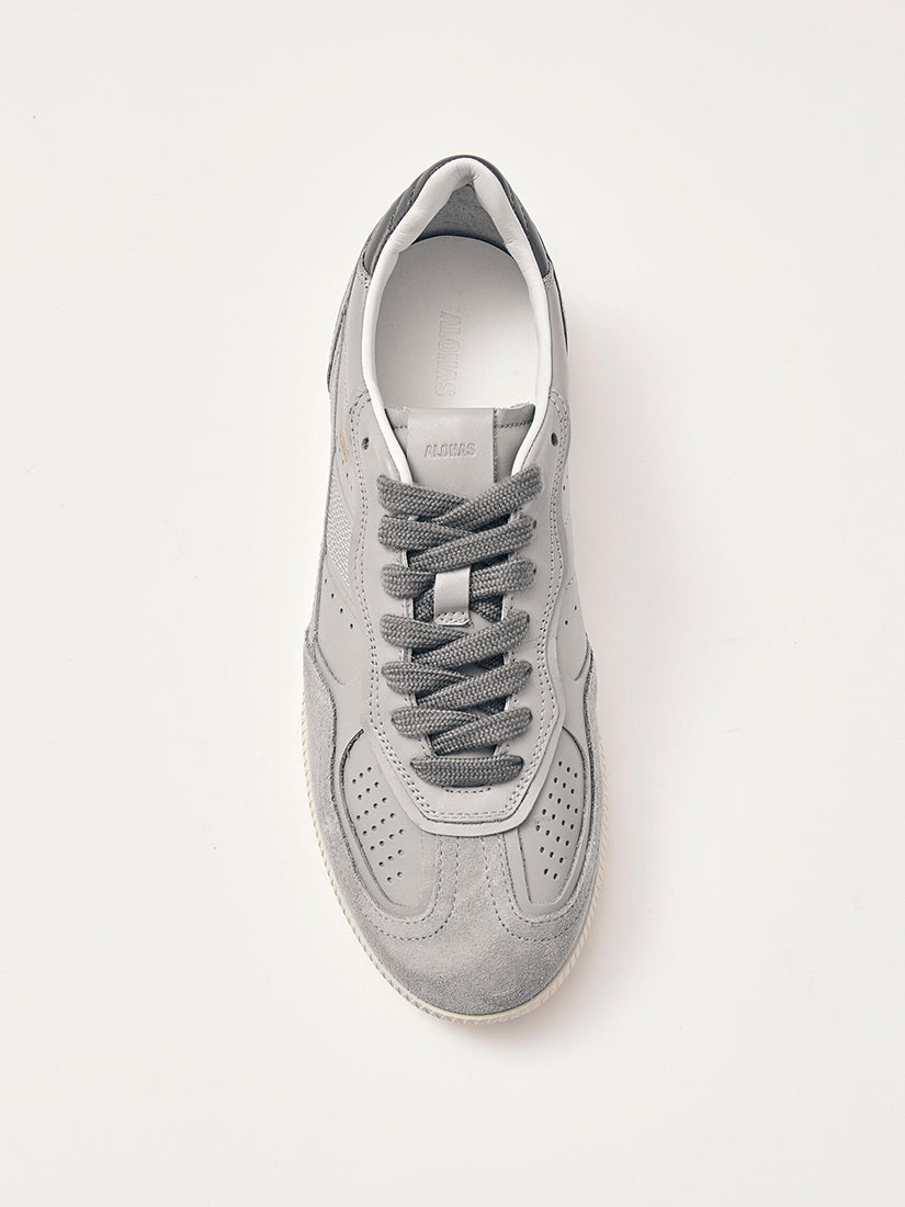 Rife Light Grey Leather Sneakers