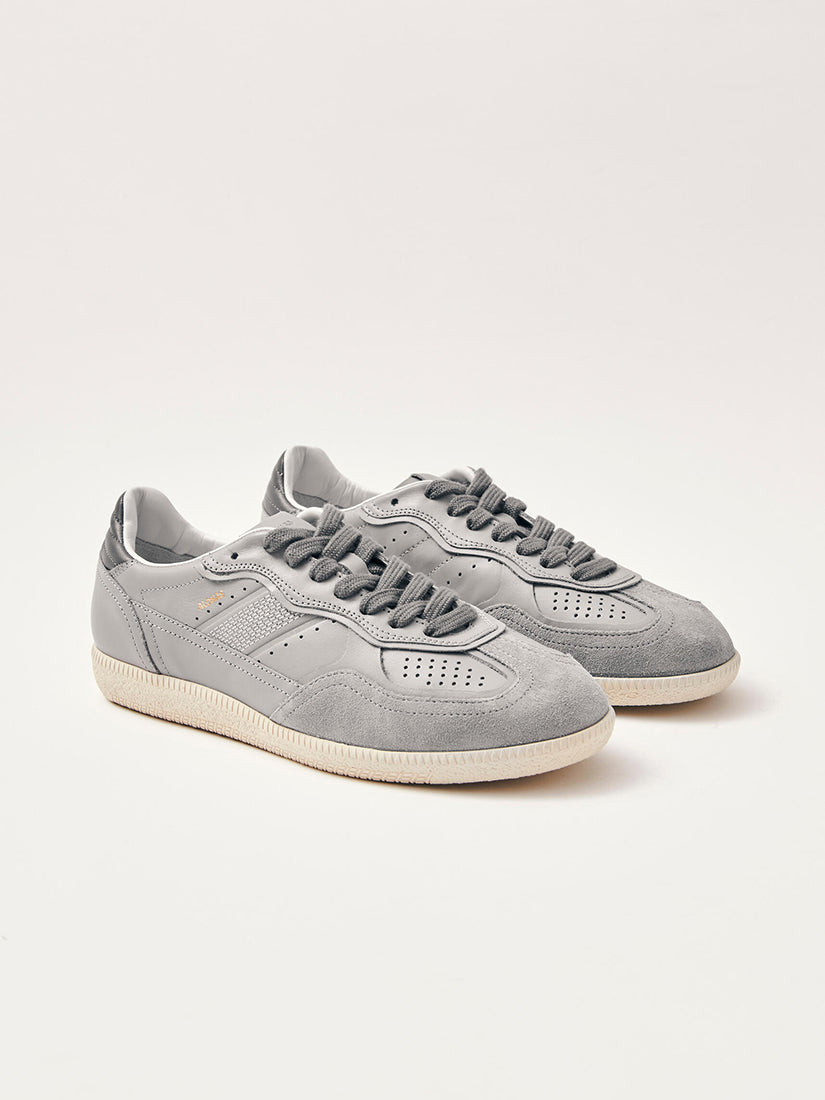 Rife Light Grey Leather Sneakers