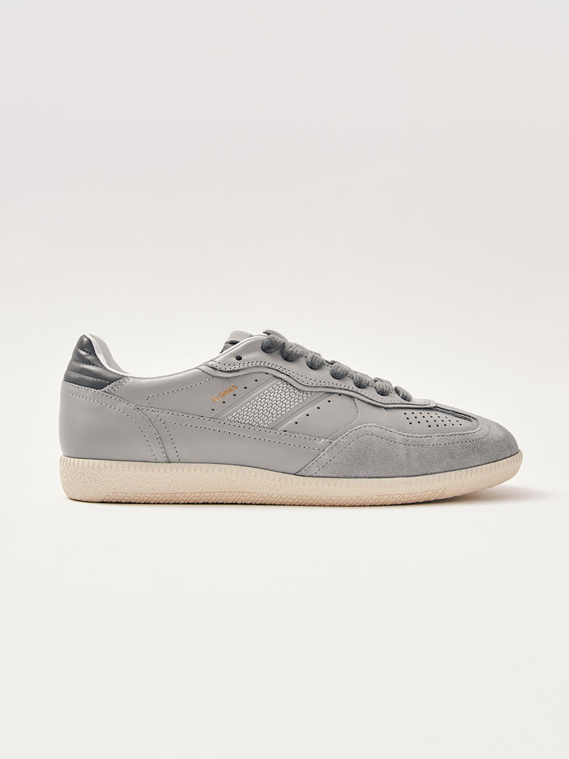 Rife Light Grey Leather Sneakers