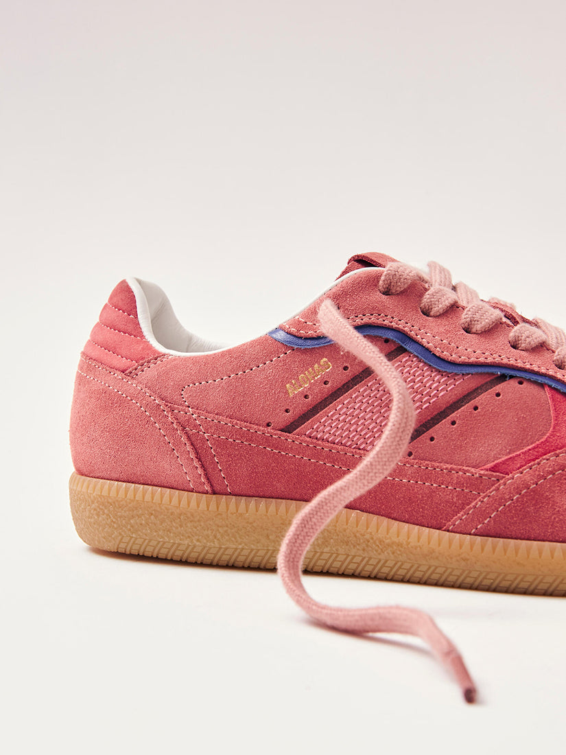 Rife Pink Leather Sneakers