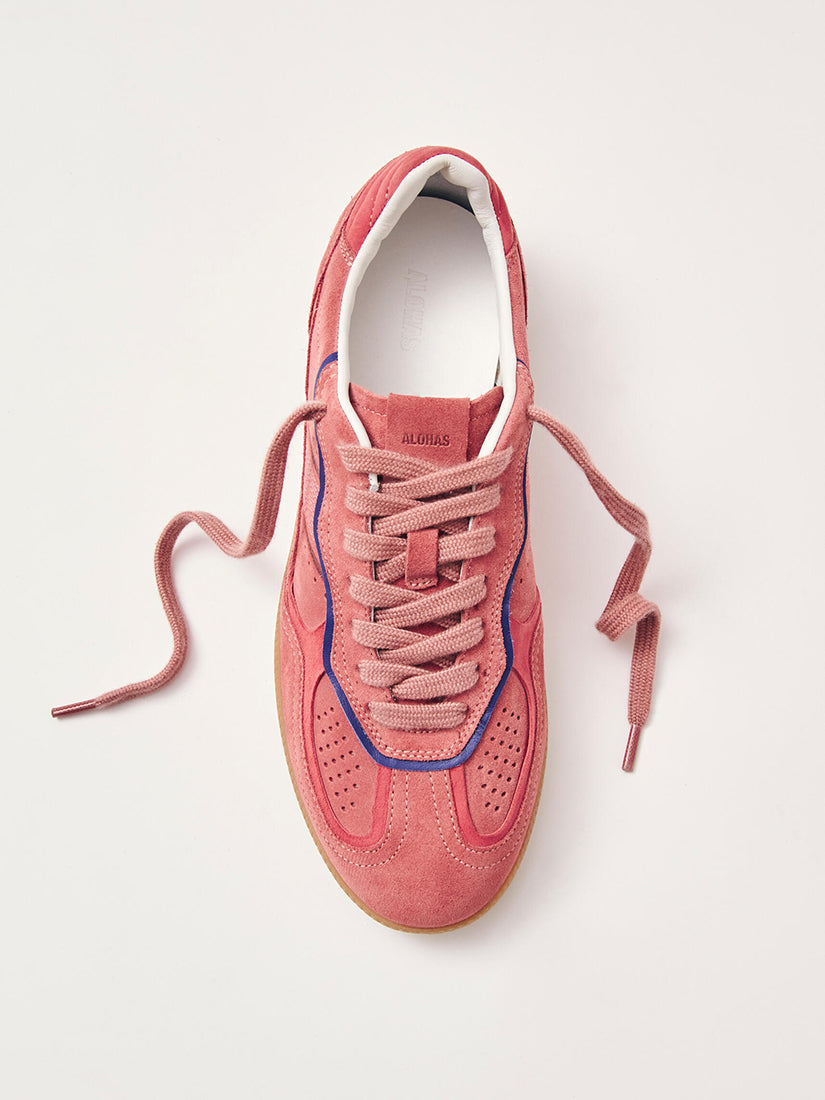 Rife Pink Leather Sneakers