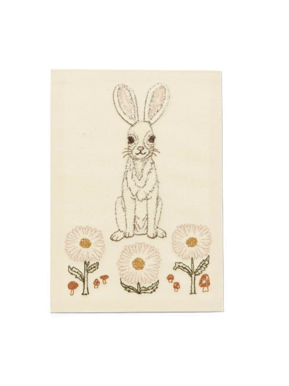 Easter｜刺繍カード Bunny and Daisies Card