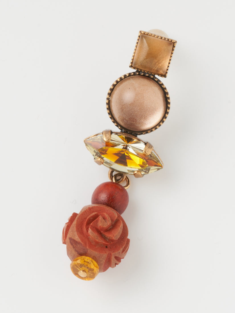 ピアス Rose antique