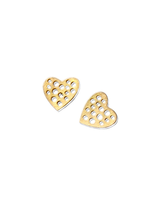 Dot Heart Plate ピアス