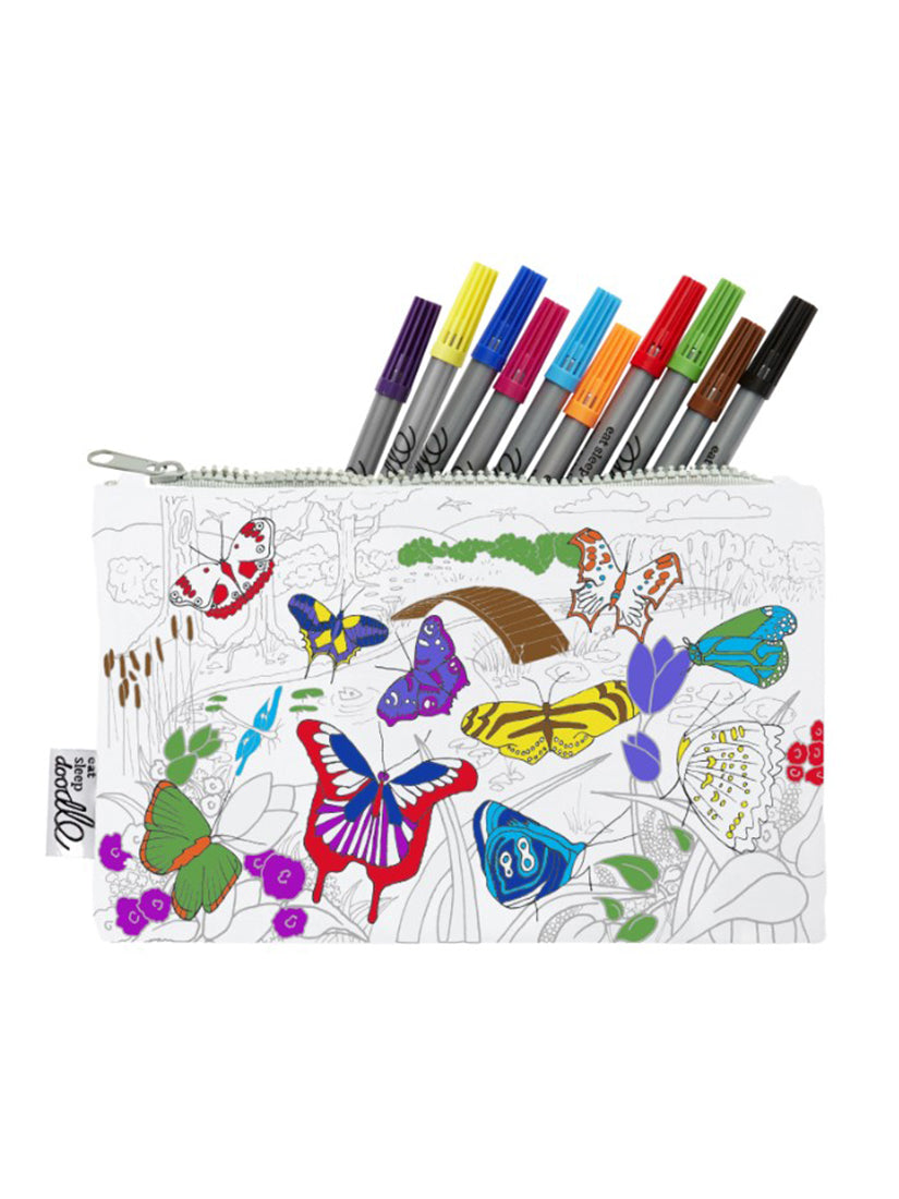 【キッズ】《Eatsleepdoodle》PENCIL CASE 　butterflies