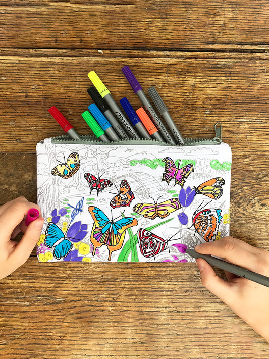 【キッズ】《Eatsleepdoodle》PENCIL CASE 　butterflies