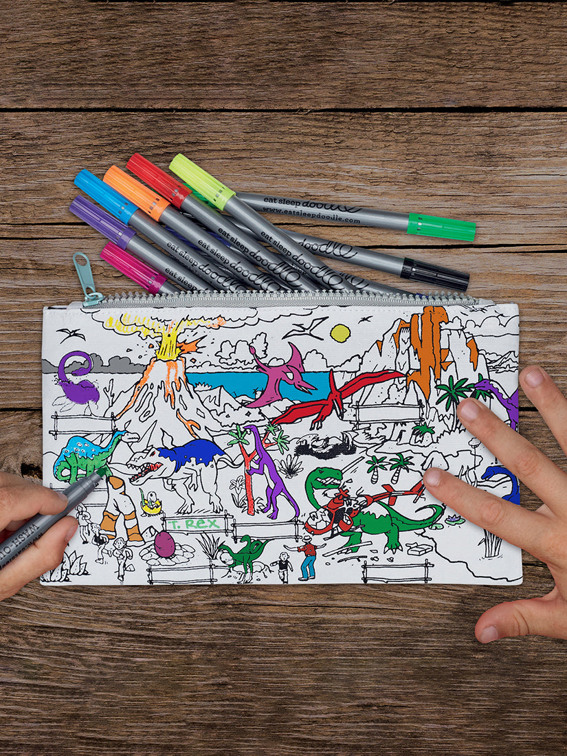 【キッズ】《Eatsleepdoodle》PENCIL CASE　dinosaur