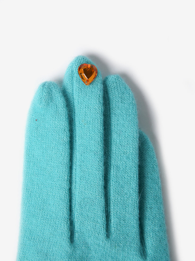 【限定カラー】《wool,cube,wool!》ブタグローブ Turquoise