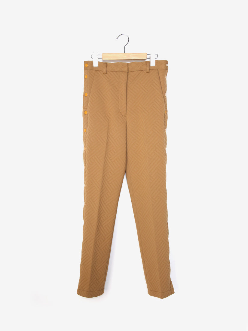 《77Circa》quilting silhouette changed warm up pants