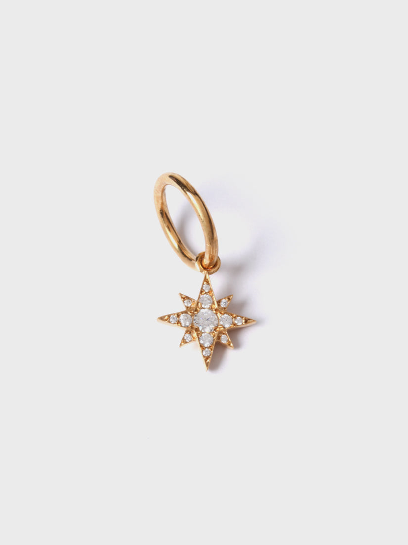 little star チャーム (reversible / gold / cubic zirconia)