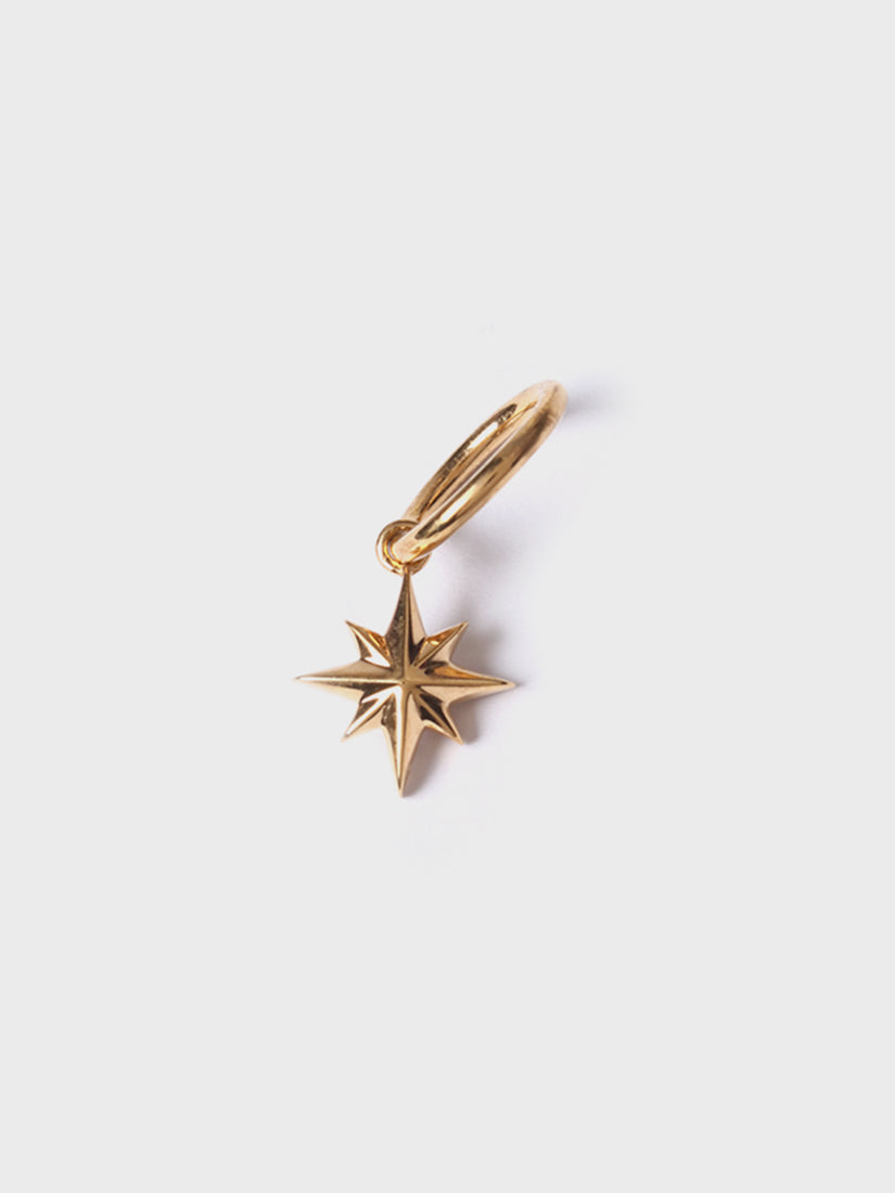 little star チャーム (reversible / gold / cubic zirconia)