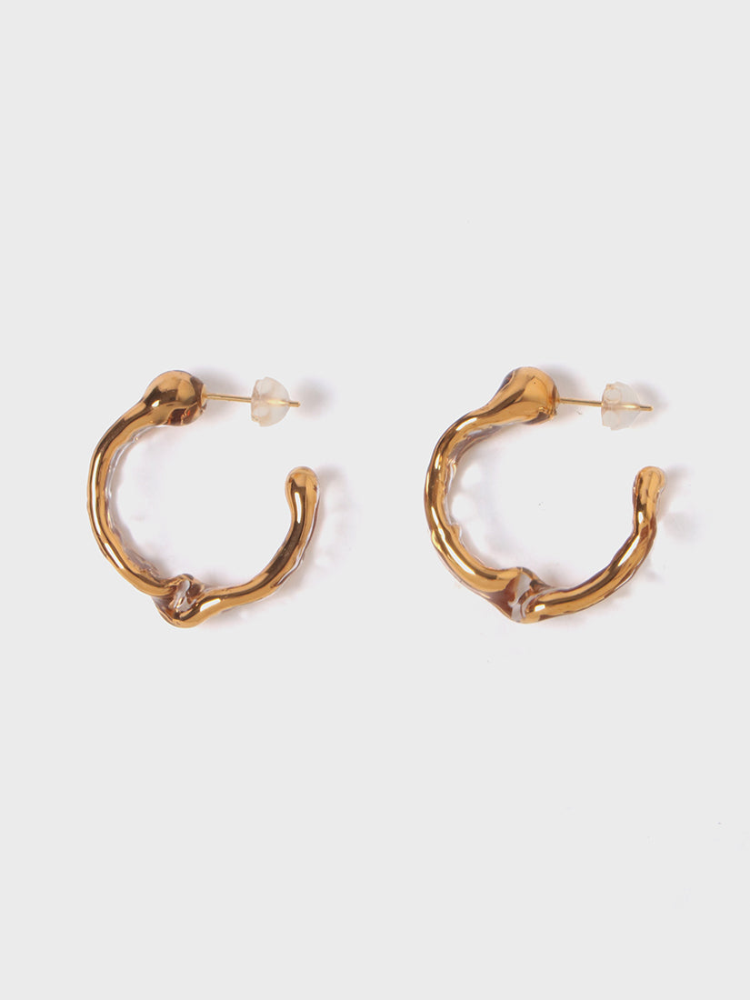 mini hoop ピアス gold