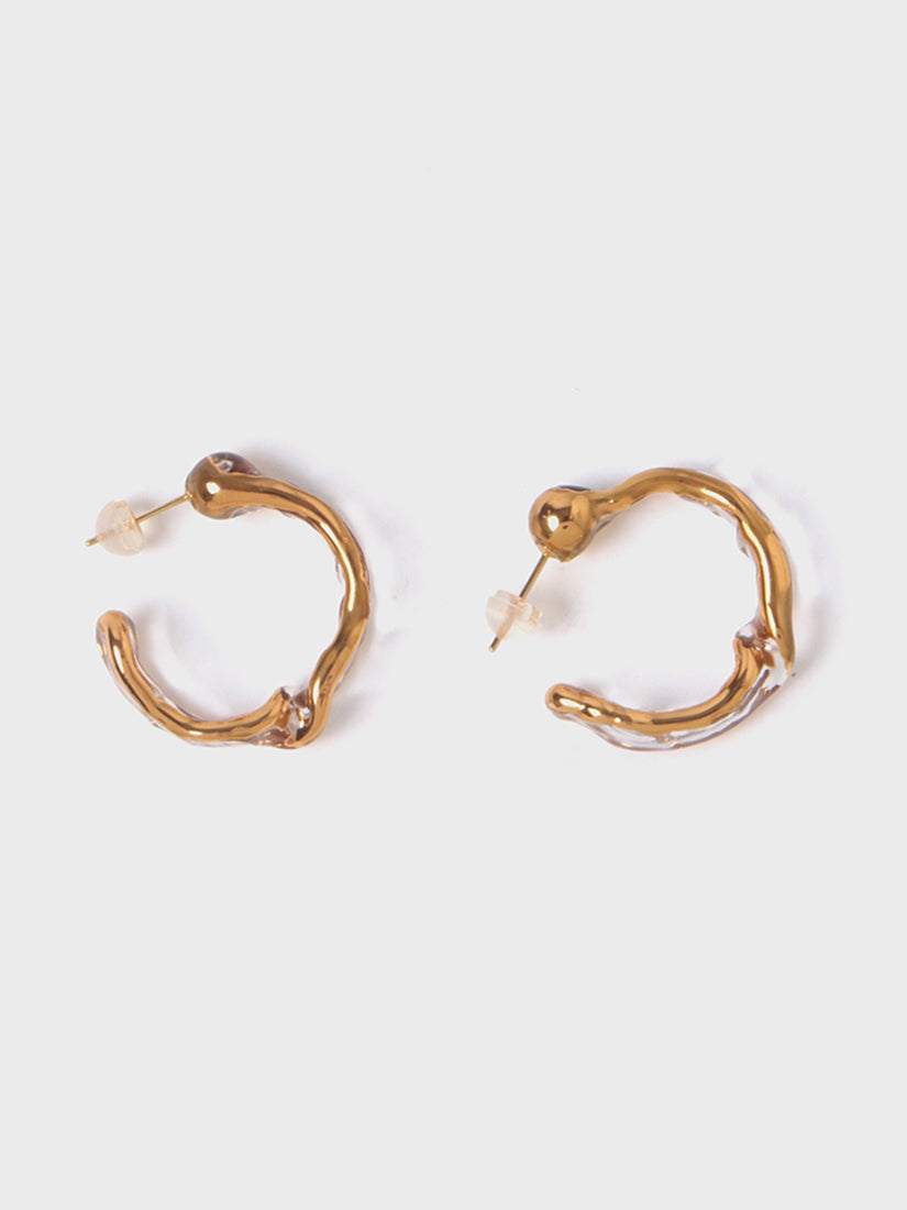 mini hoop ピアス gold