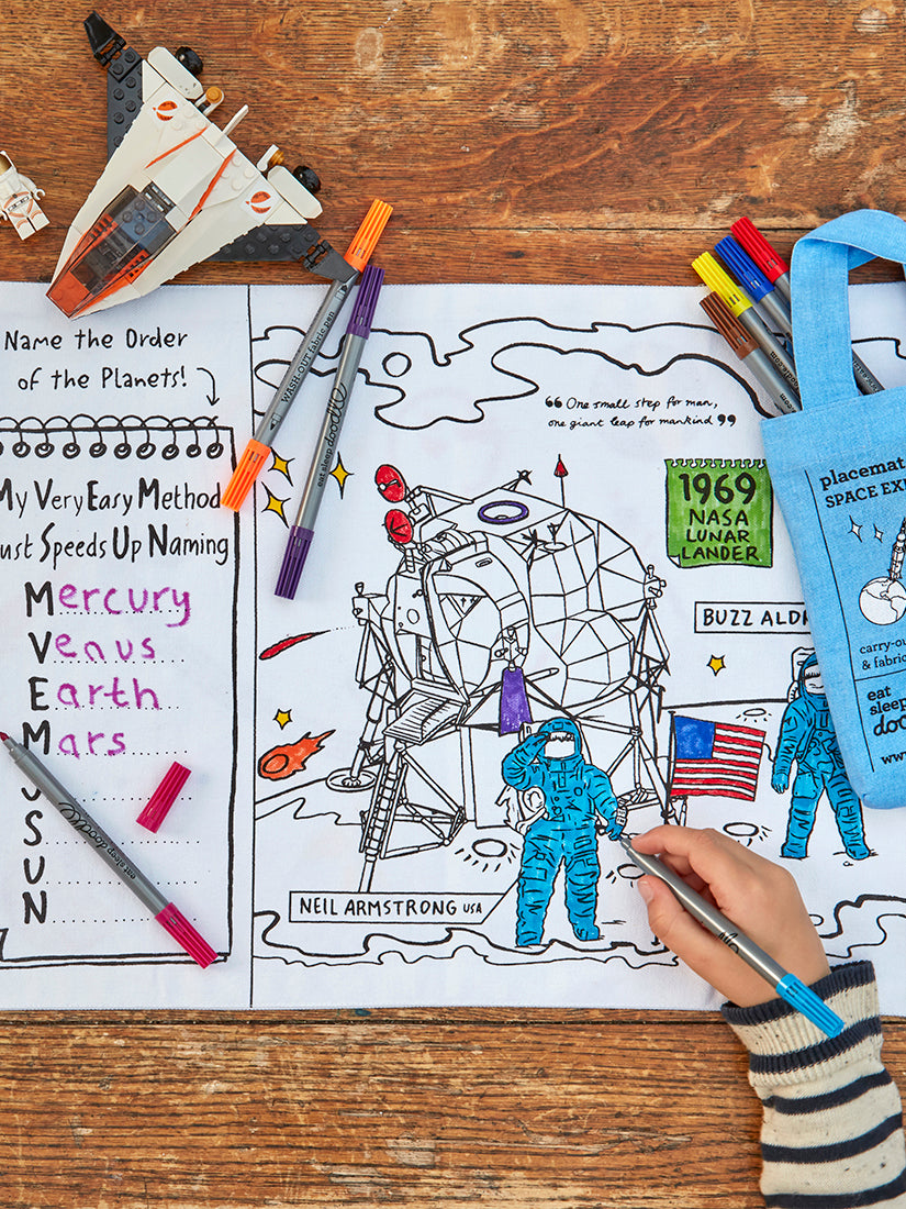 【キッズ】《Eatsleepdoodle》PLACEMAT  "to go"　space explorer