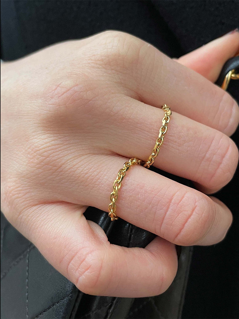 リング Chain ring vermeil