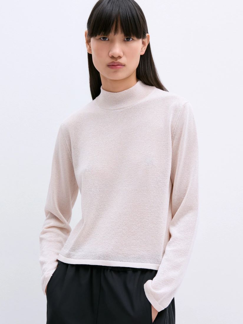 VISCOSE SHIMMERY TURTLENECK セーター