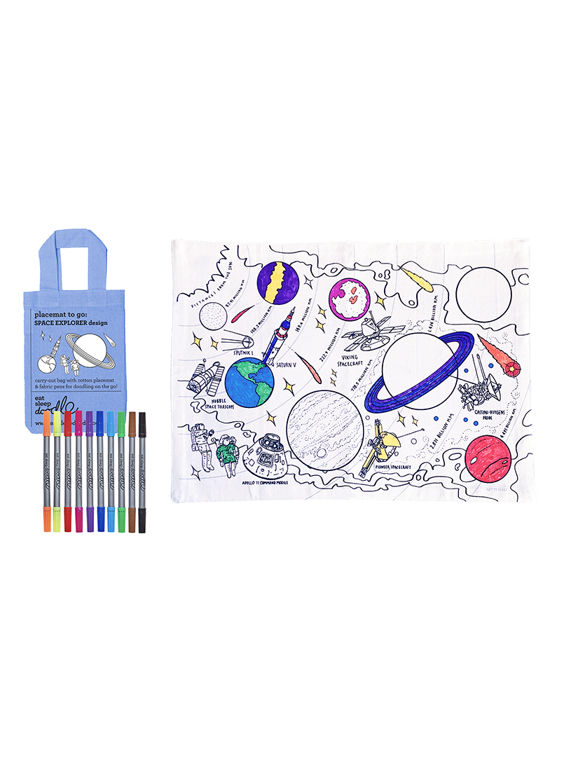 【キッズ】《Eatsleepdoodle》PLACEMAT  "to go"　space explorer