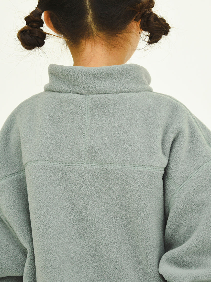 【タイムセール】【キッズ】マイクロフリースHalf ZIP / green