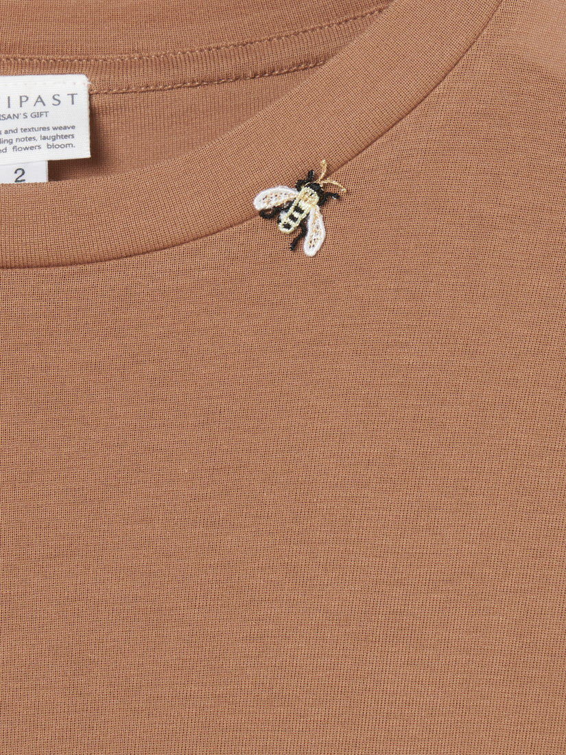 Cotton Frice T-Shirts with Bee セーター