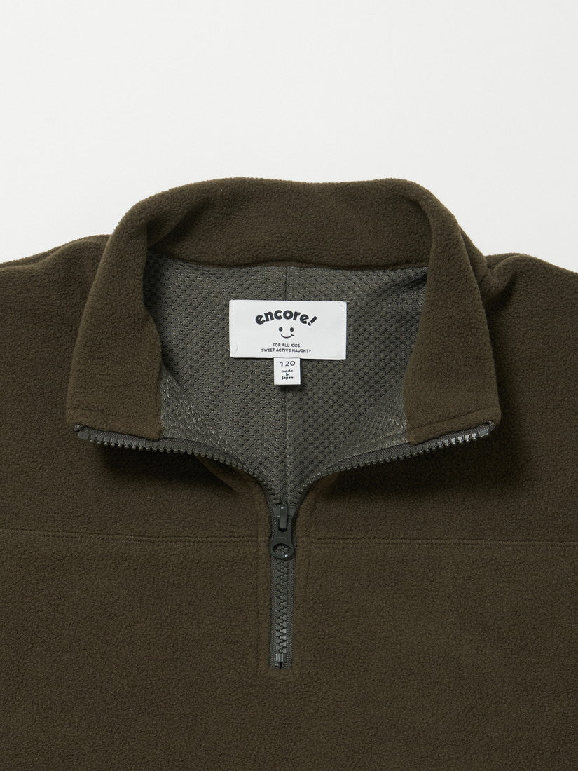 【タイムセール】【キッズ】マイクロフリースHalf ZIP / khaki