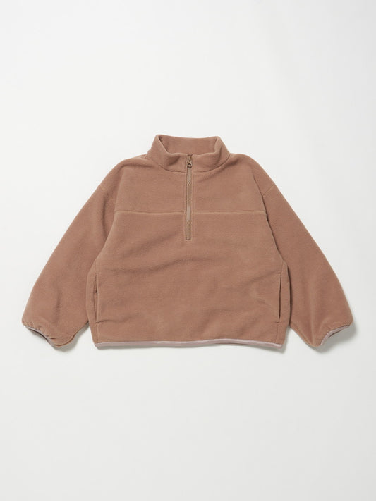 【タイムセール】【キッズ】マイクロフリースHalf ZIP / camel