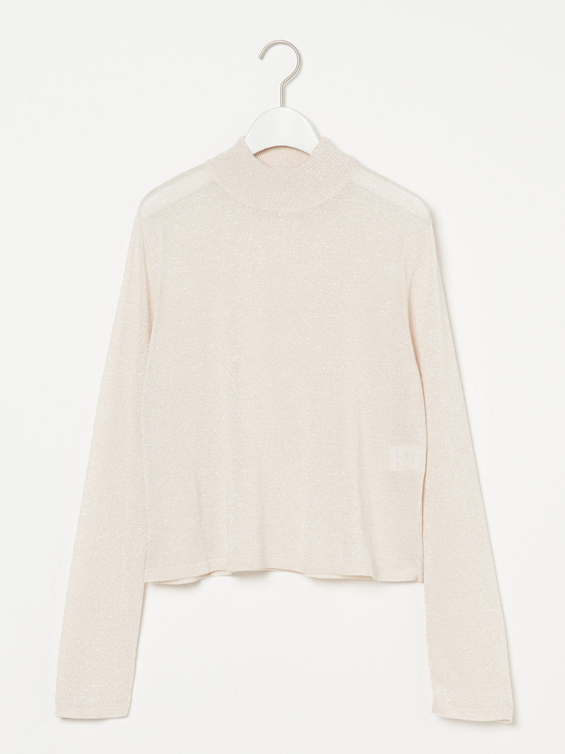 VISCOSE SHIMMERY TURTLENECK セーター