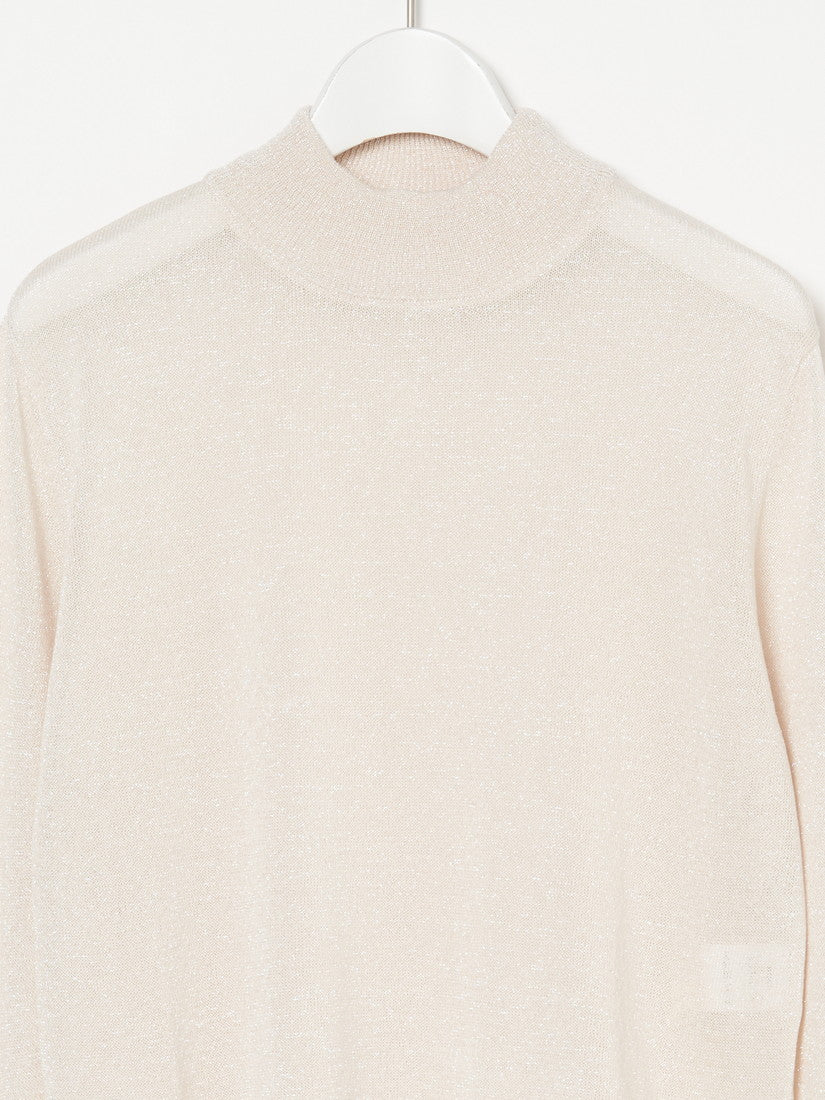 VISCOSE SHIMMERY TURTLENECK セーター