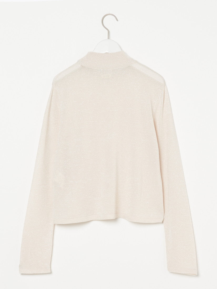 VISCOSE SHIMMERY TURTLENECK セーター