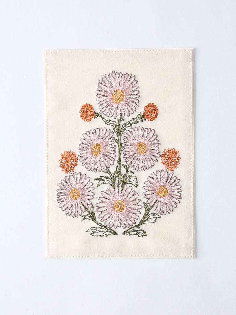 刺繍カード Daisy Bouquet