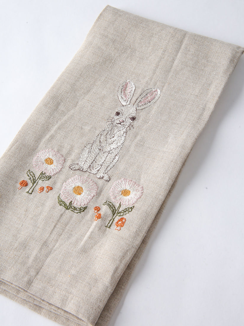 ティータオル Bunny and Daisies