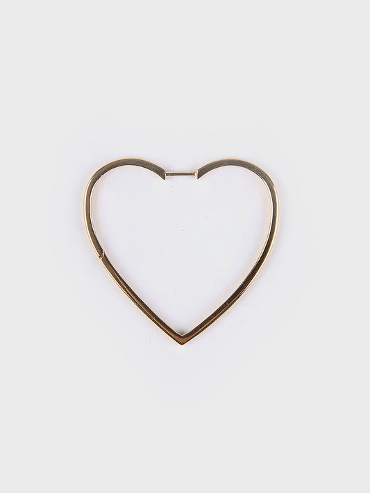 Hoop heart ピアス large / gold (片耳用)