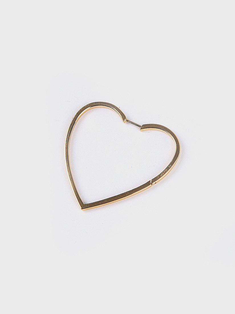 Hoop heart ピアス large / gold (片耳用)