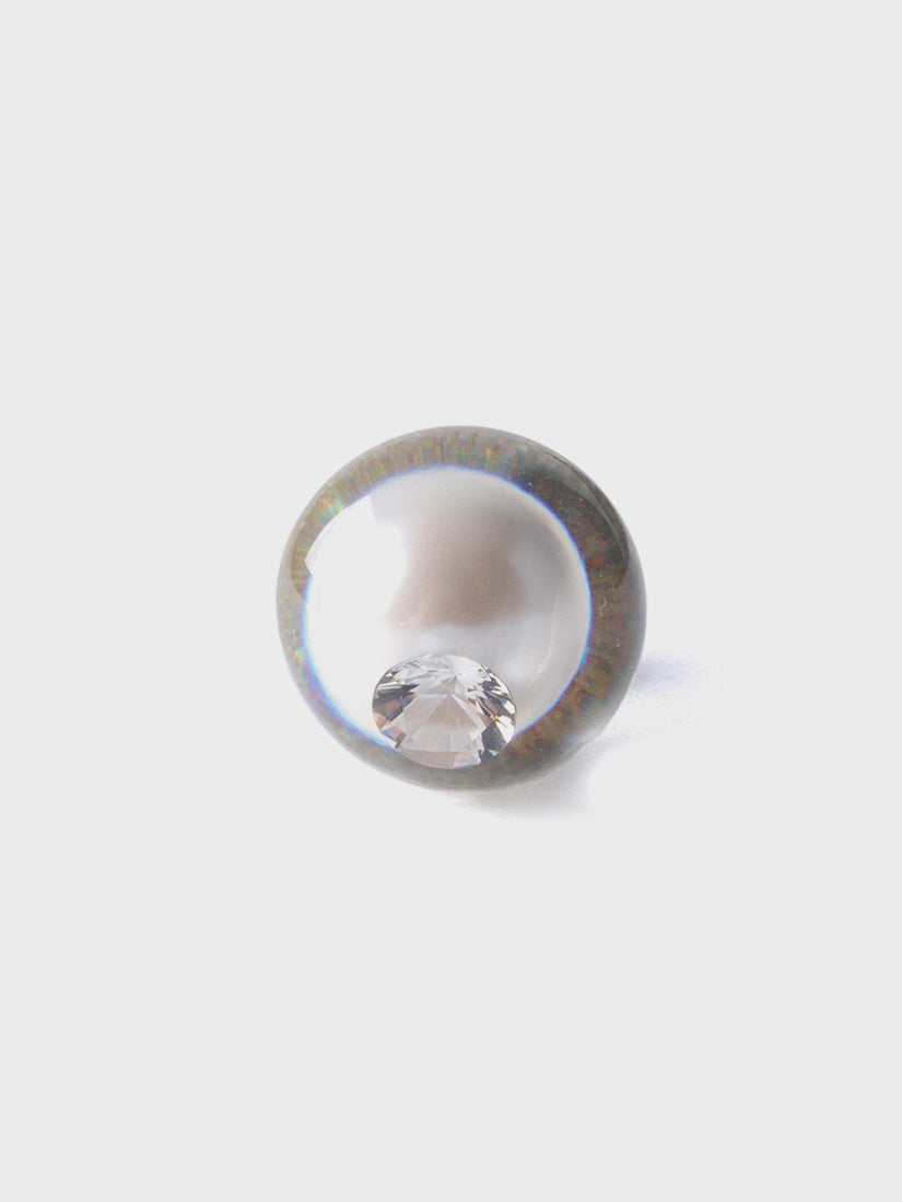 inclusion ピアス cubic zirconia / clear(片耳用)