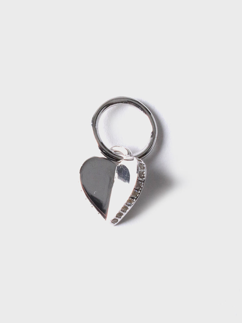 Tiny heart チャーム (silver cubic zirconia)