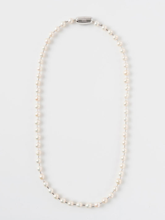 Pearl ball chain ネックレス(43cm)