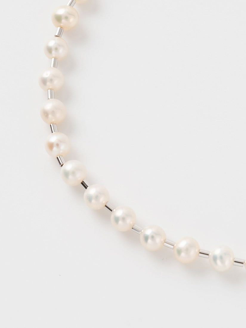 Pearl ball chain ネックレス(43cm)